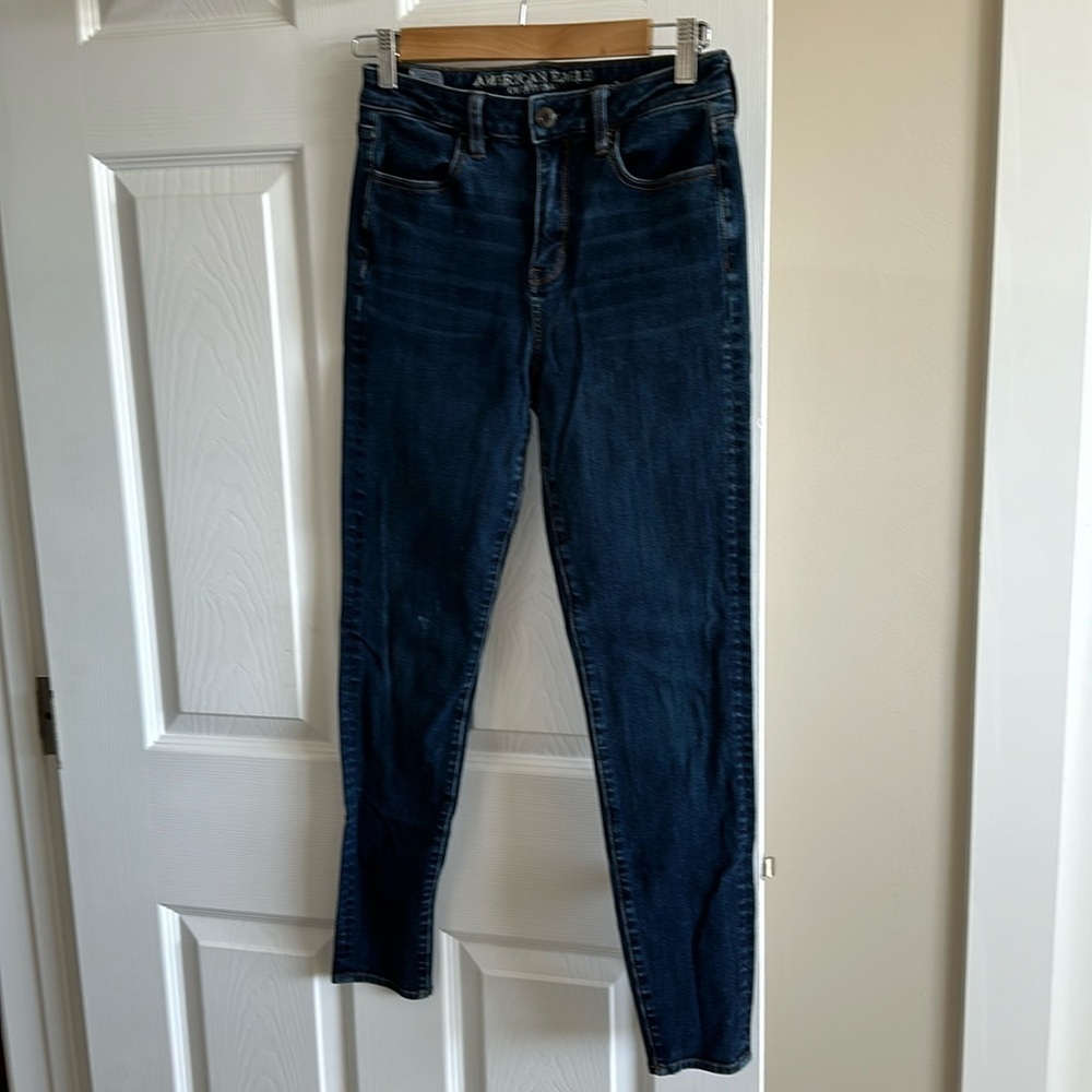 American Eagle outfitters super stretch times for super high-rise jagging denim